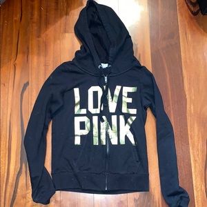 Victoria’s Secret Pink Zip Up Jacket With Hood